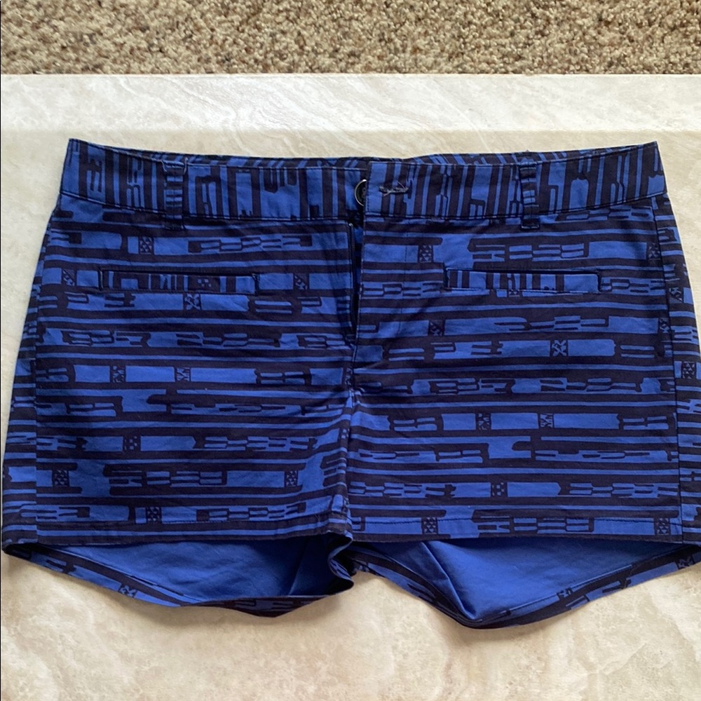 Blue Patterned Shorts